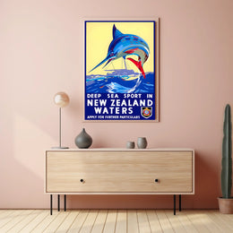 Deep Sea Sport In New Zealand Waters Poster