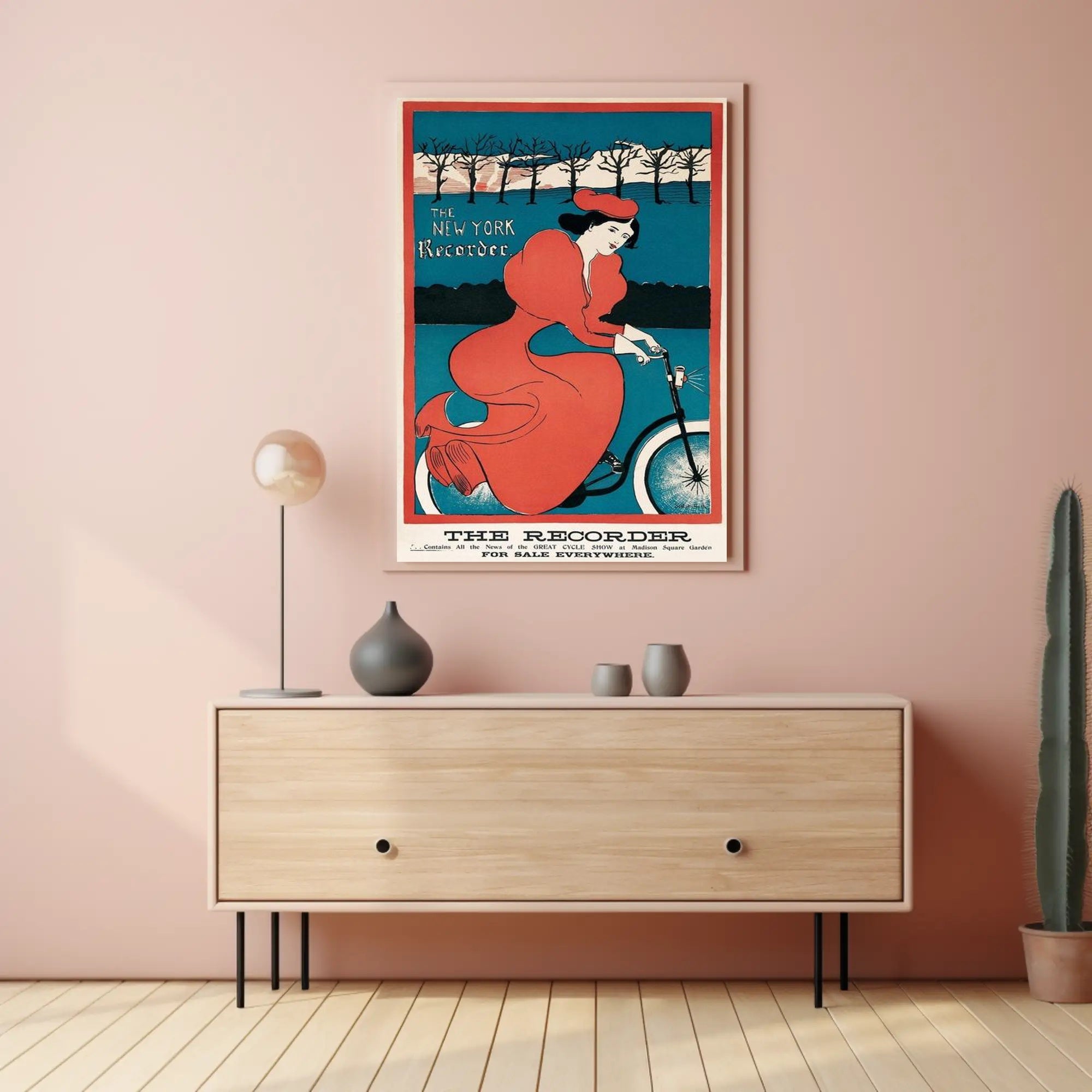The New York Recorder Cycling Poster PosterGoat