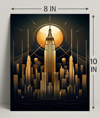 Art Deco Skyline Poster