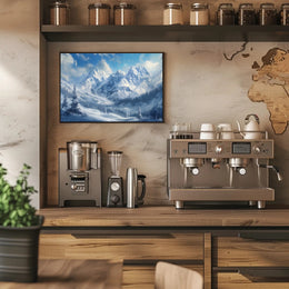 Majestic Winter Mountains Poster