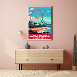 Santa Monica Beach Vibes Poster