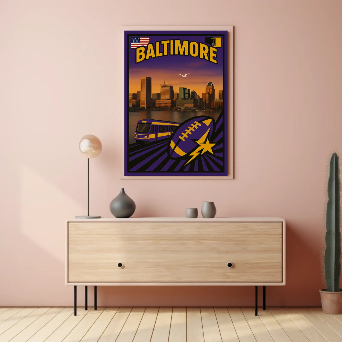 Baltimore Cityscape Poster