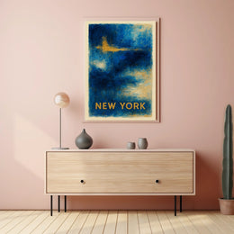 New York Abstract Expression Poster For Modern Wall Art