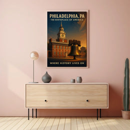 Philadelphia The Birthplace of America Poster