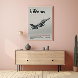 F-16C Block 50D Fighter Jet Poster