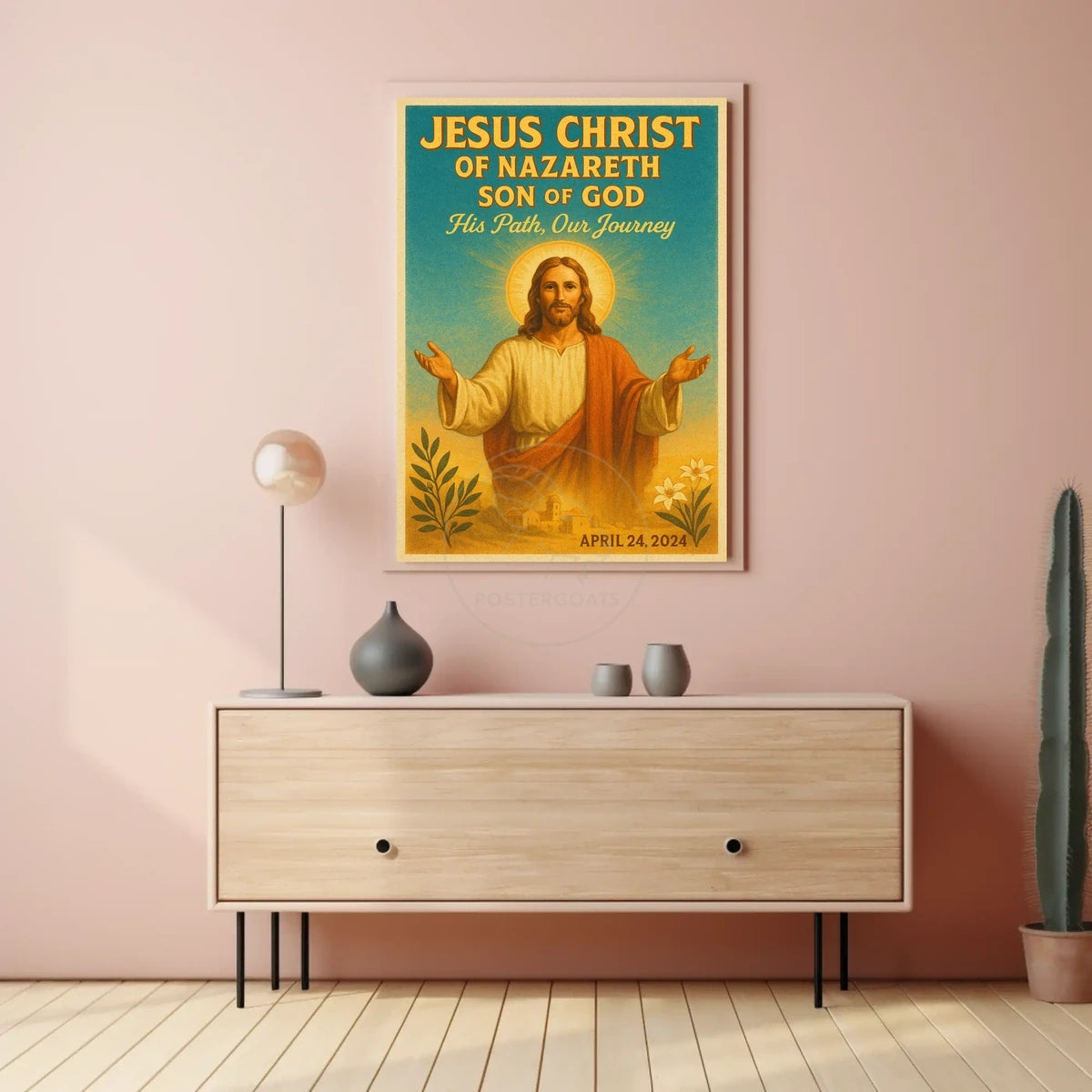 Sacred Jesus Vintage Art Religious Heritage Poster