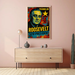 Franklin D. Roosevelt 32nd President of the United States Graffiti Pop Art Poster