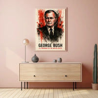 George Bush Patriotic Portrait Historical or Presidential Poster