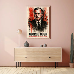 George Bush Patriotic Portrait Historical or Presidential Poster