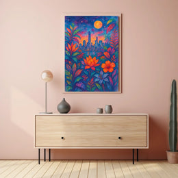 Cityscape In Bloom Poster