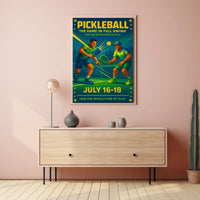 Pickleball The Game in Full Swing Poster