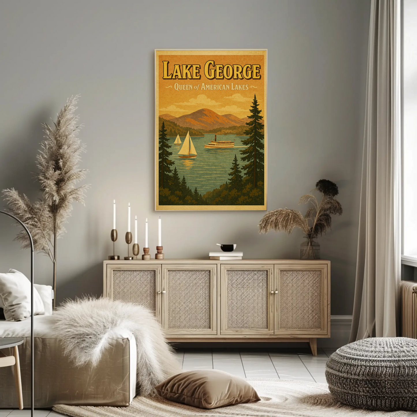 Lake George New York American Lakeside Poster