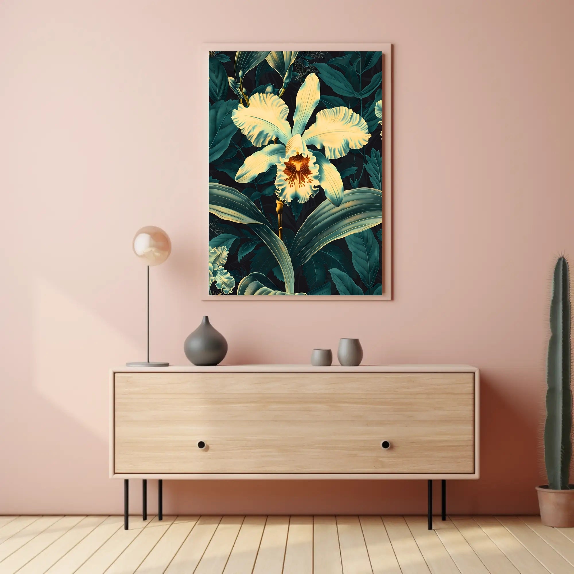 Enchanting Orchid Illustration William Morris Art Poster