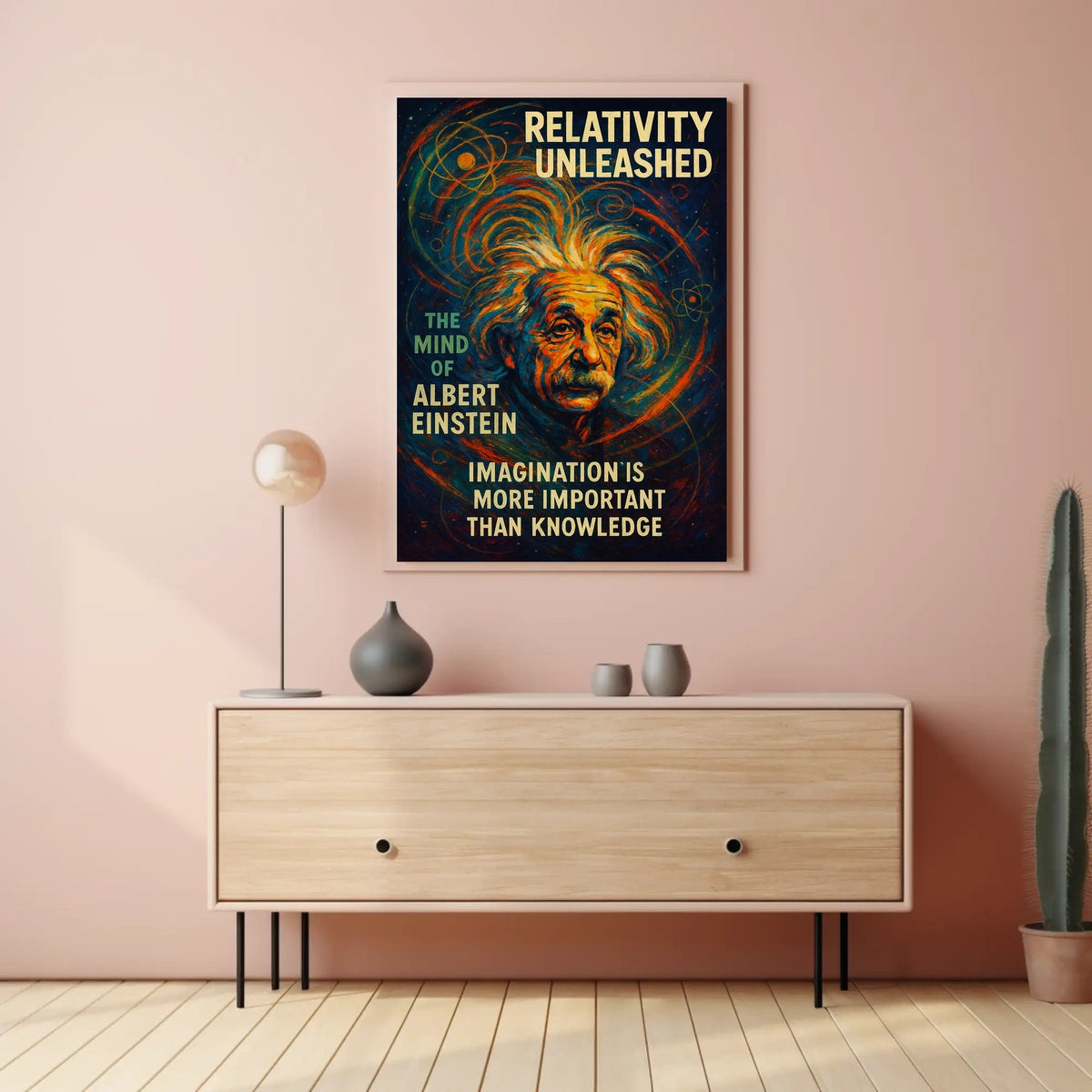 Einstein Imagination Relativity Poster: Science Meets Art