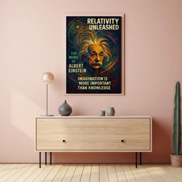 Einstein Imagination Relativity Poster: Science Meets Art
