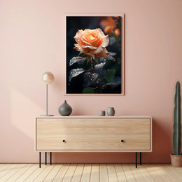 Dew-Kissed Rose Poster PosterGoat