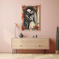 Eternal Love Skeletons Day of the Dead Cultural Poster