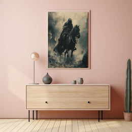Mysterious Rider in Misty Realm Fantasy or Mythology Poster PosterGoat