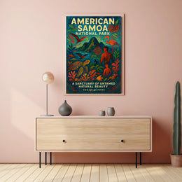 American Samoa National Park Artistic Travel Poster