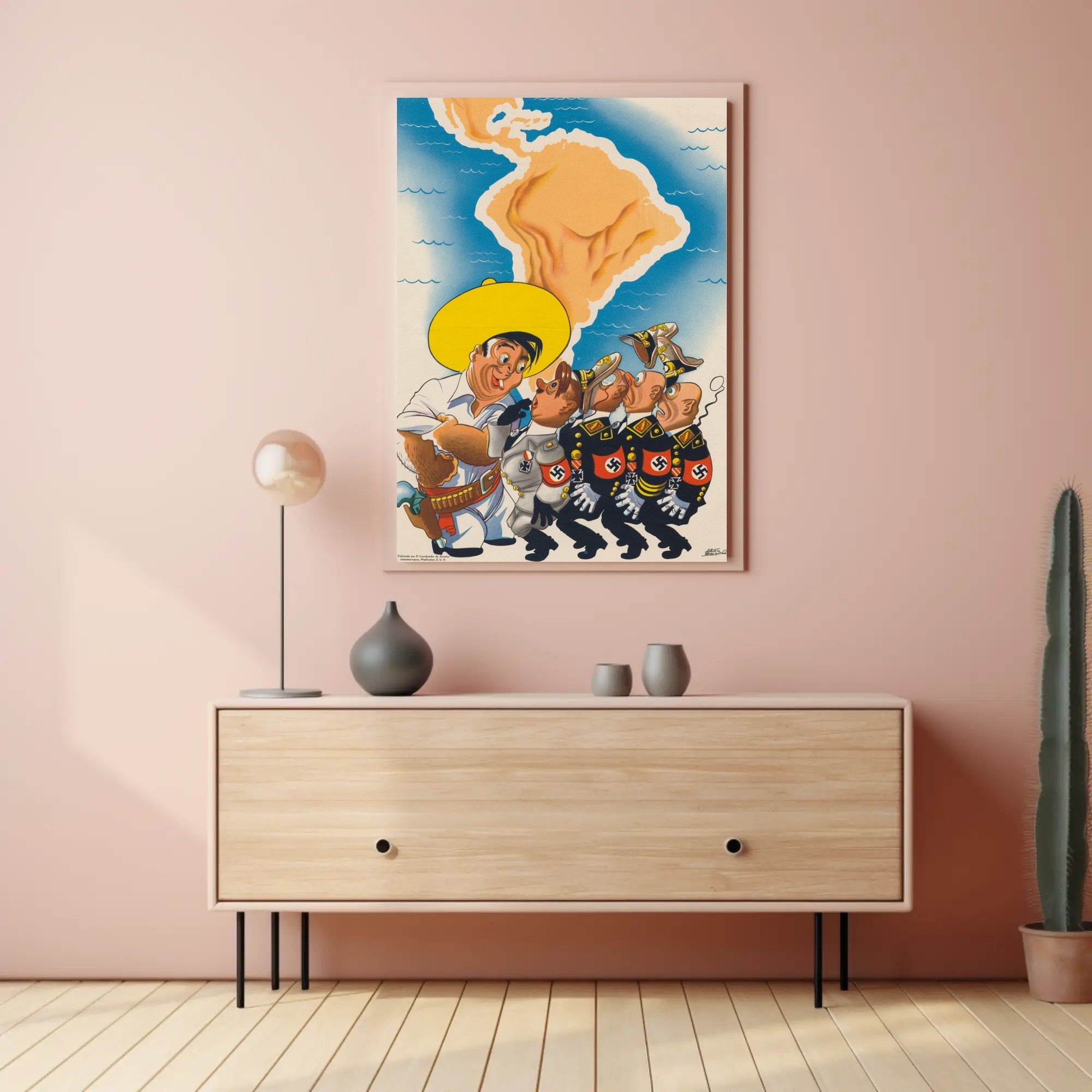 Latin America Confronts Axis Powers Poster PosterGoat