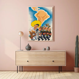 Latin America Confronts Axis Powers Poster PosterGoat