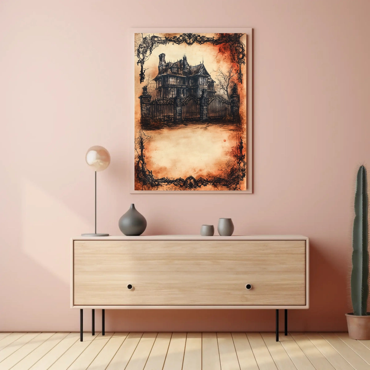 Victorian Gothic Mansion Art Print Cultural or Heritage Poster