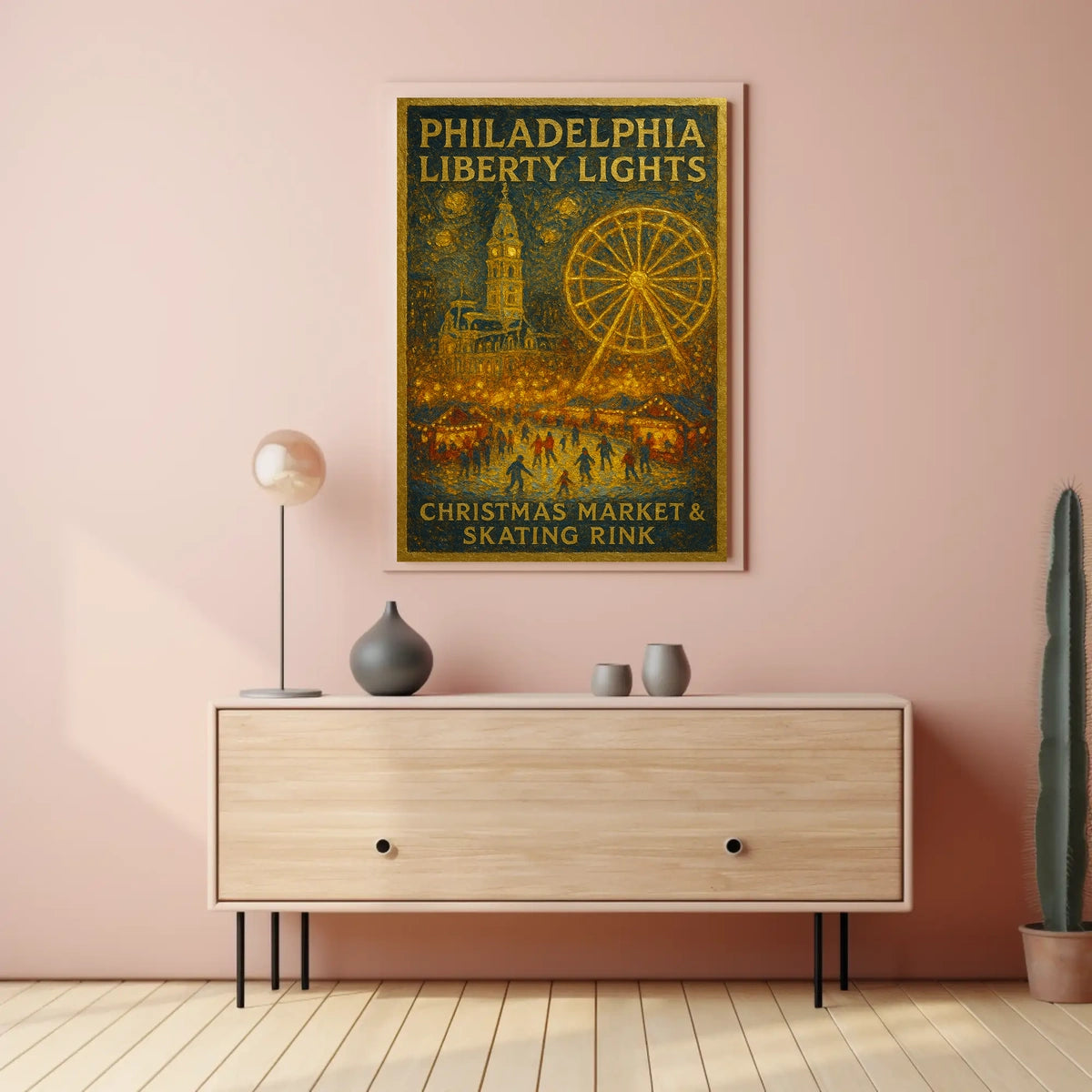 Philadelphia Liberty Lights Poster