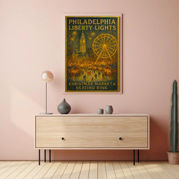 Philadelphia Liberty Lights Poster
