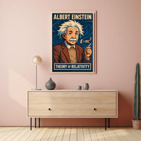 Albert Einstein Relativity Vintage Educational Poster