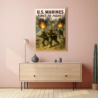 U.S. Marines First to Fight Poster PosterGoat