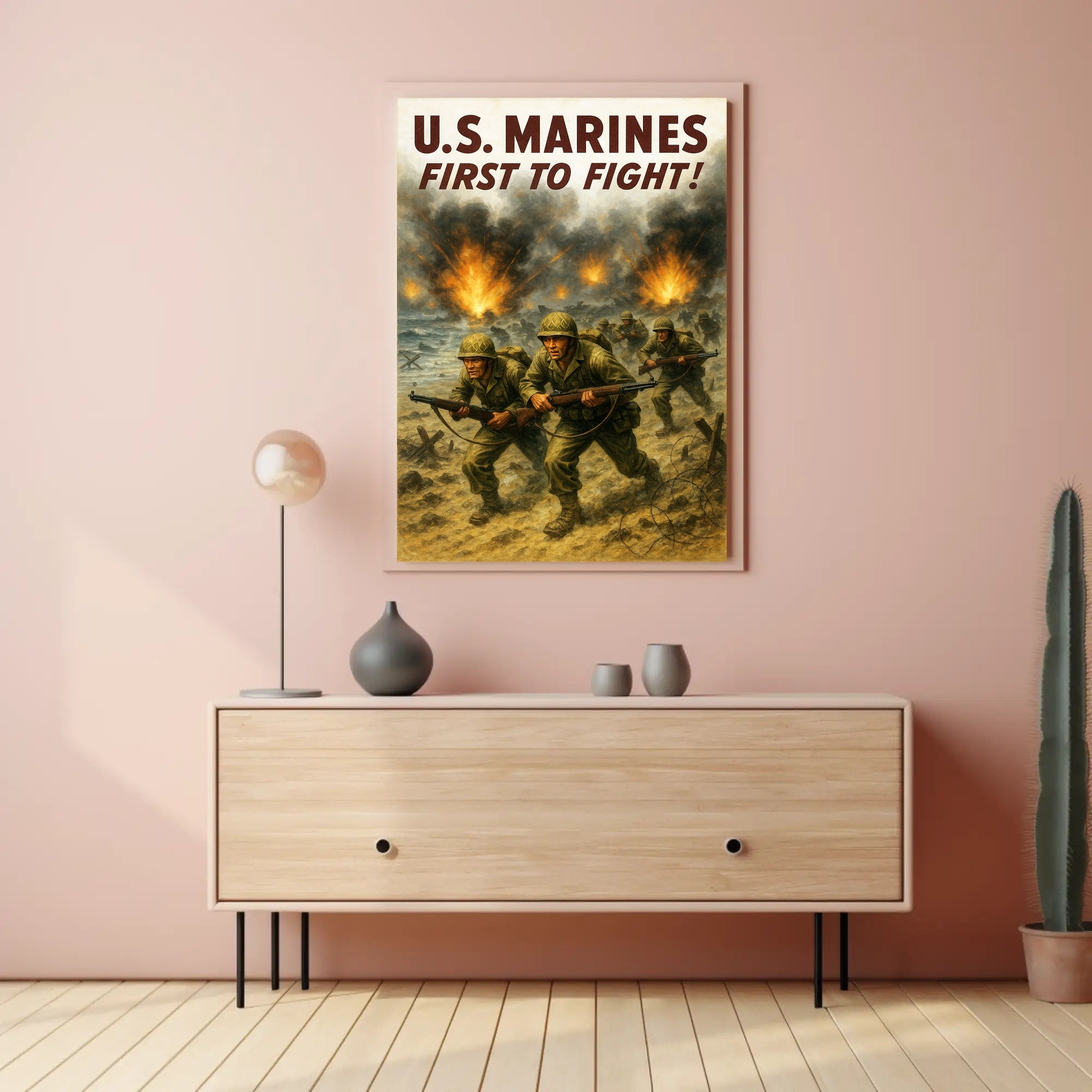 U.S. Marines First to Fight Poster PosterGoat
