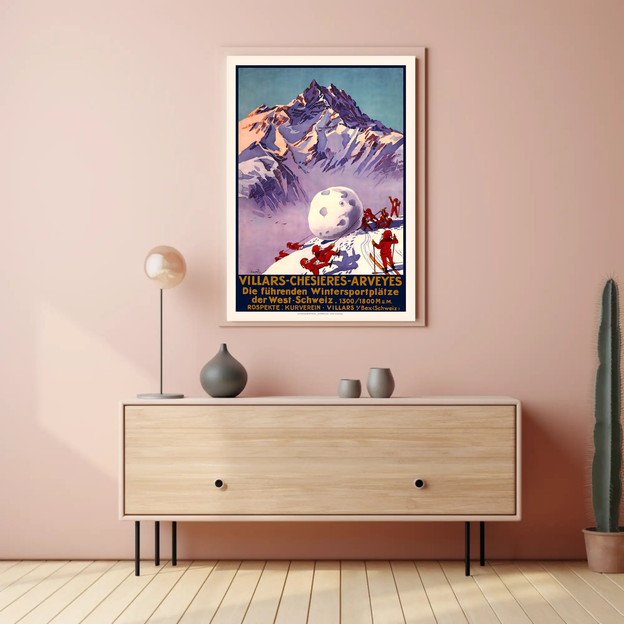 Villars-Chesières-Arveyes Winter Sports Poster PosterGoat