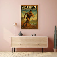 Jim Thorpe Legendary Athlete Tribute Poster