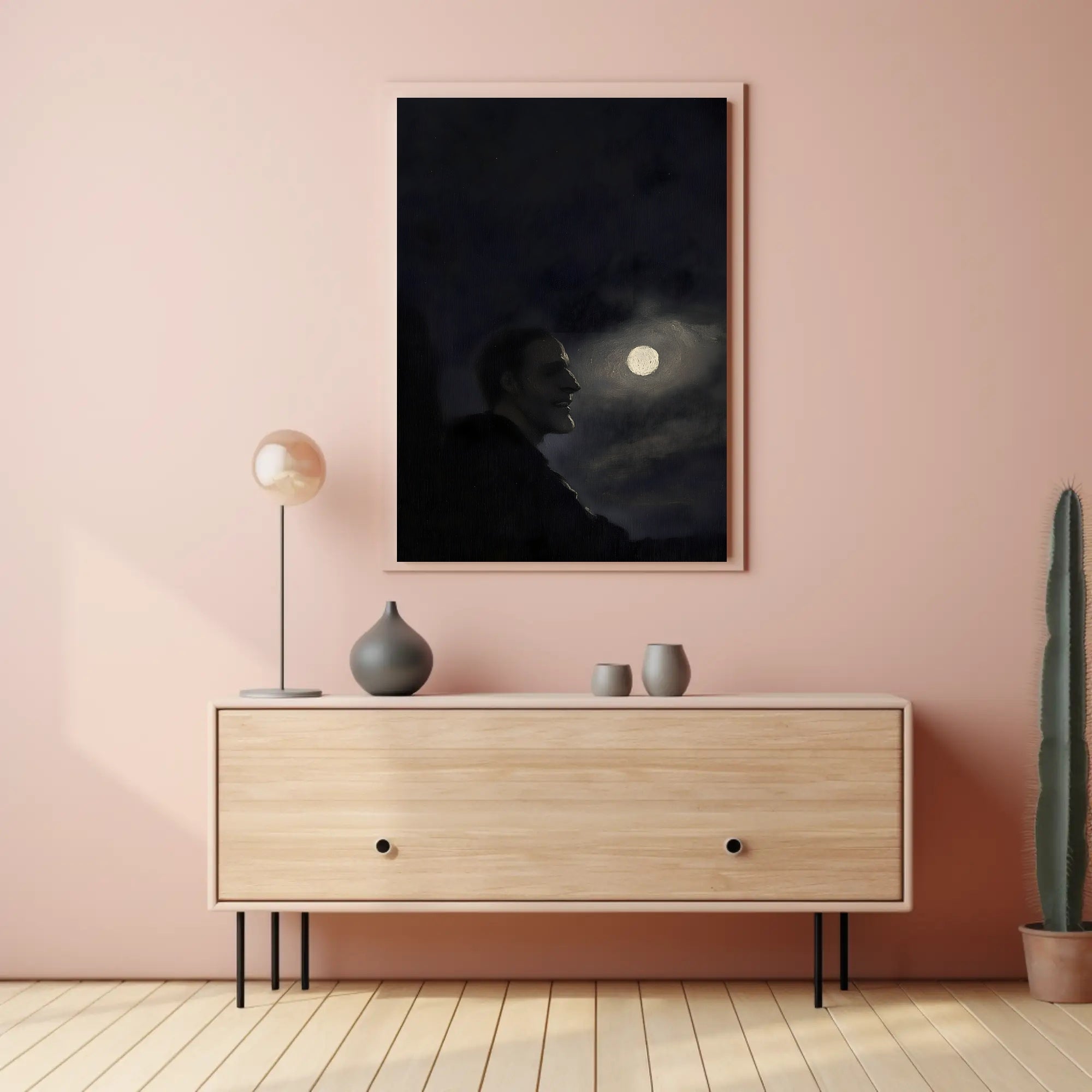 Moonlit Silhouette: Dark Night Fantasy or Mythology Poster PosterGoat