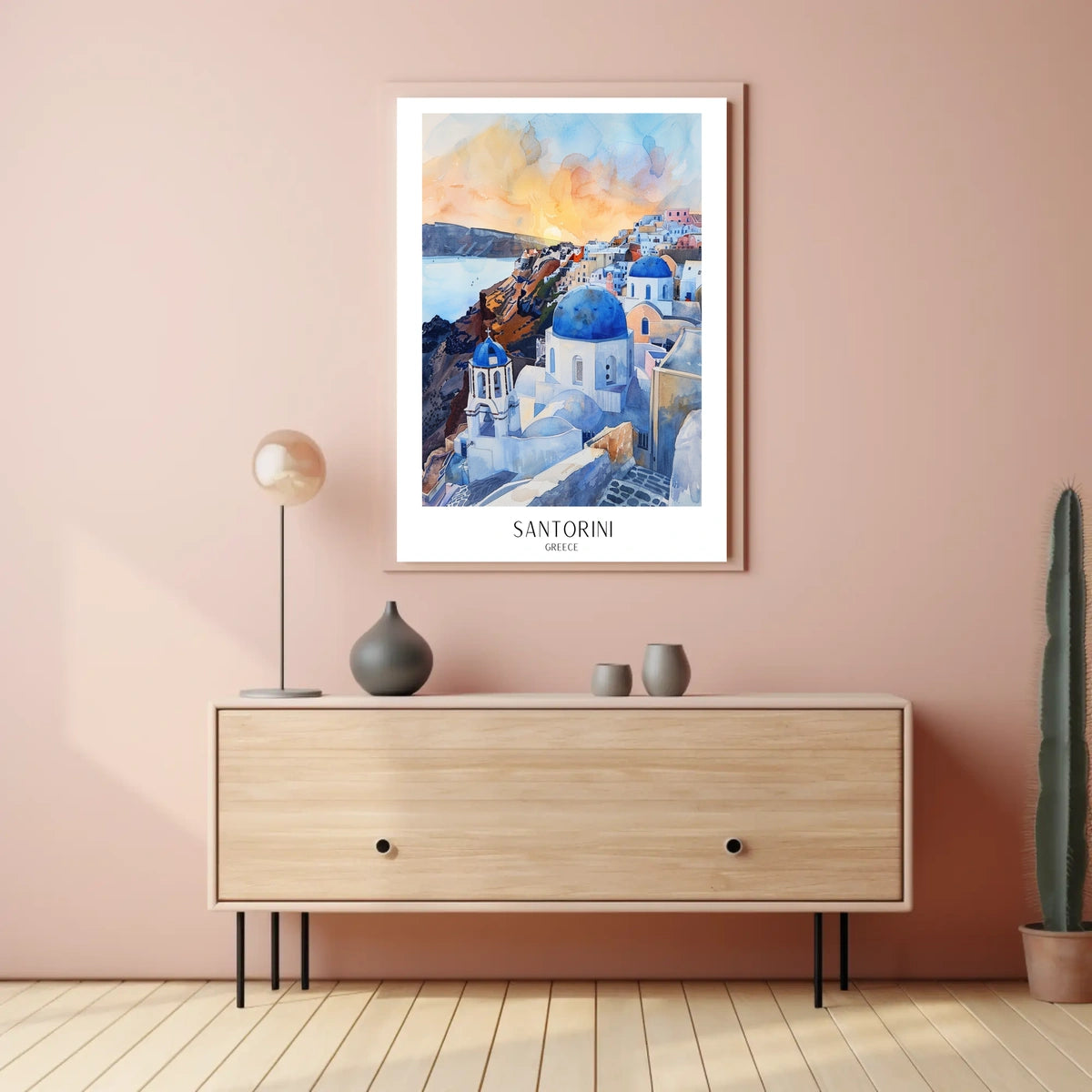 Santorini Serenity Poster