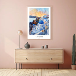 Santorini Serenity Poster
