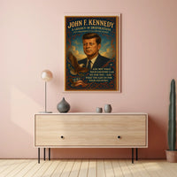 John F. Kennedy Vintage Patriotic Poster Art Print