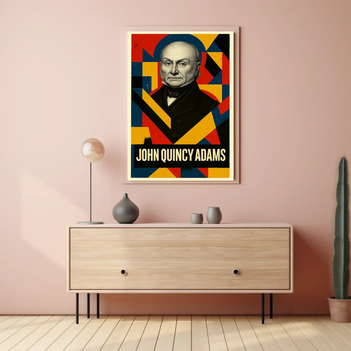 John Quincy Adams 6th President of the United States Abstract Pop Poster