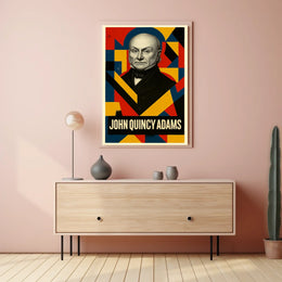 John Quincy Adams 6th President of the United States Abstract Pop Poster