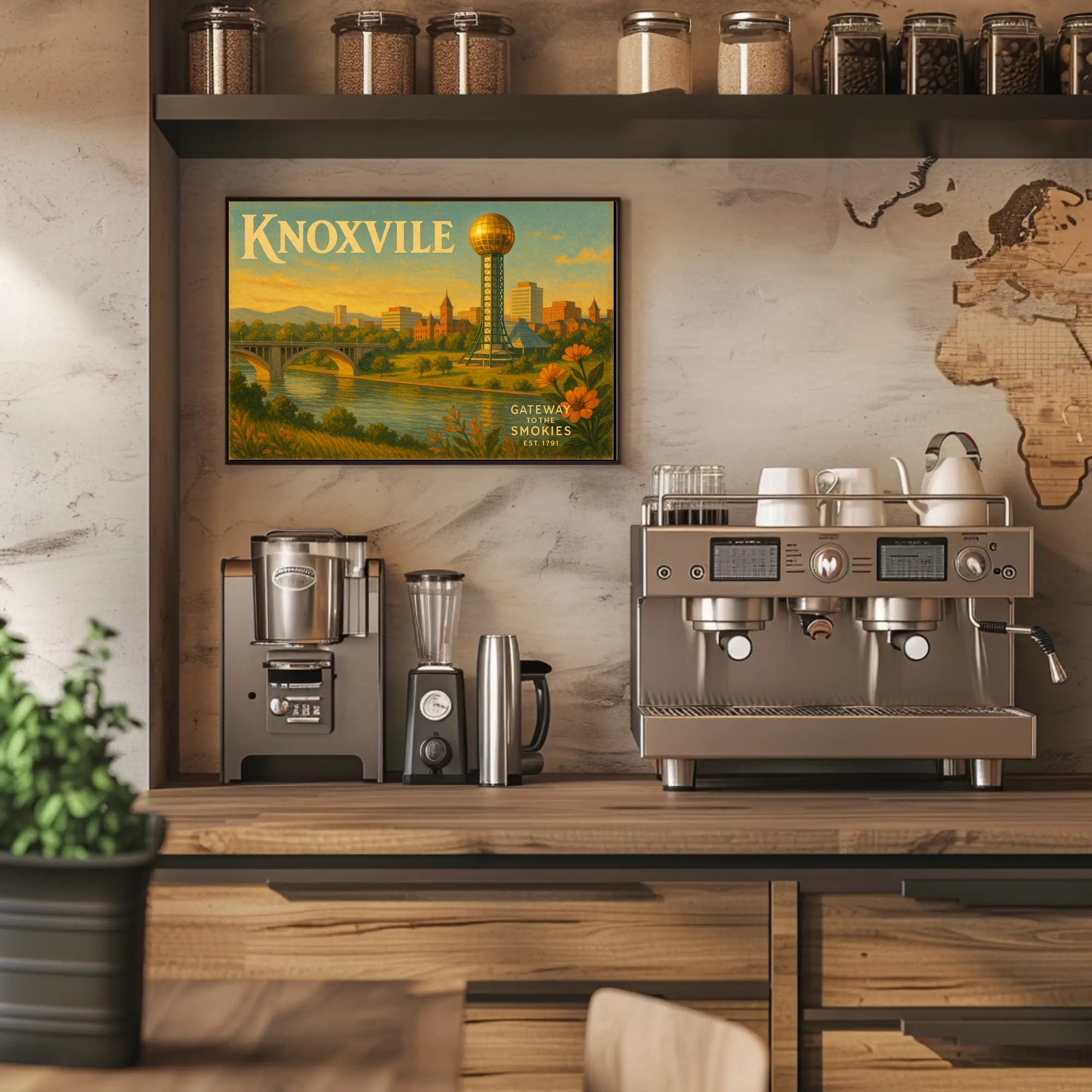 Knoxville Travel Poster Gateway to the Smokies