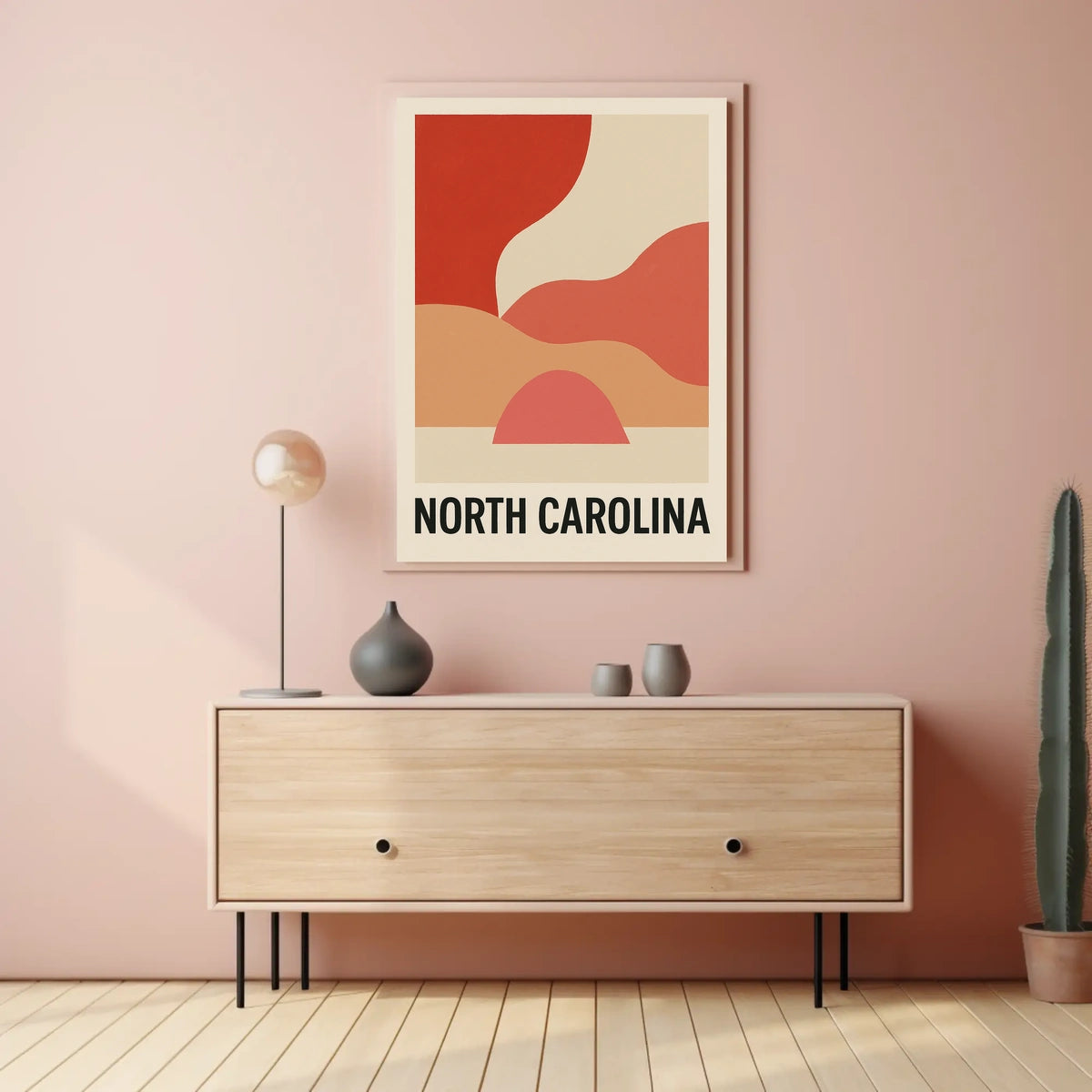 North Carolina Abstract Landscape Poster