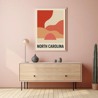 North Carolina Abstract Landscape Poster