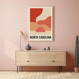 North Carolina Abstract Landscape Poster