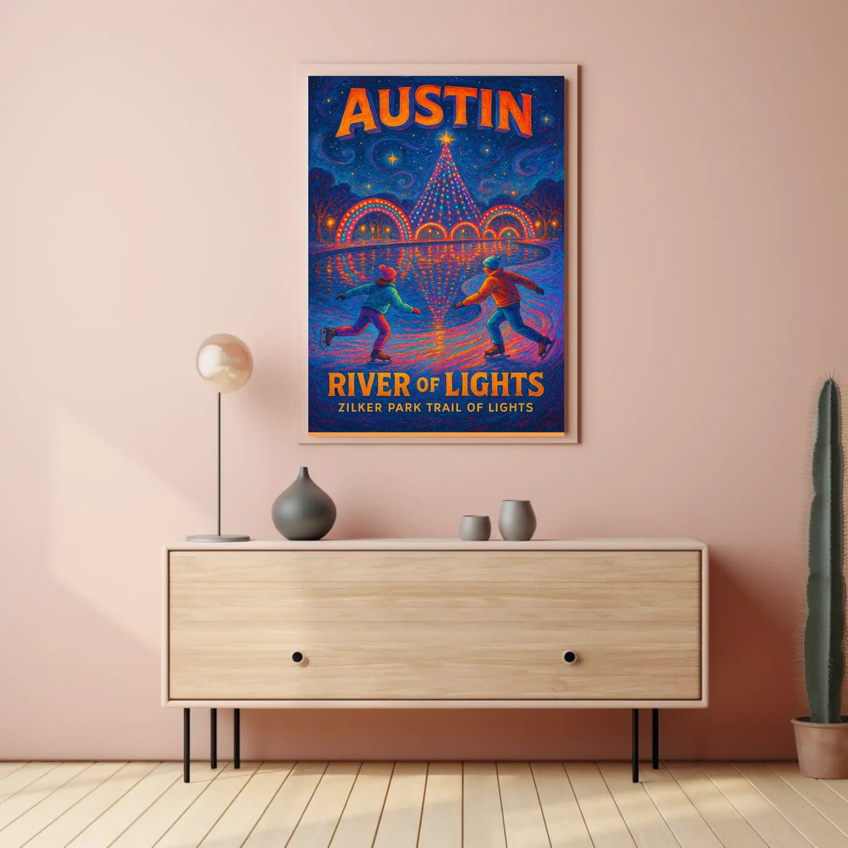 Austin River Of Lights Poster