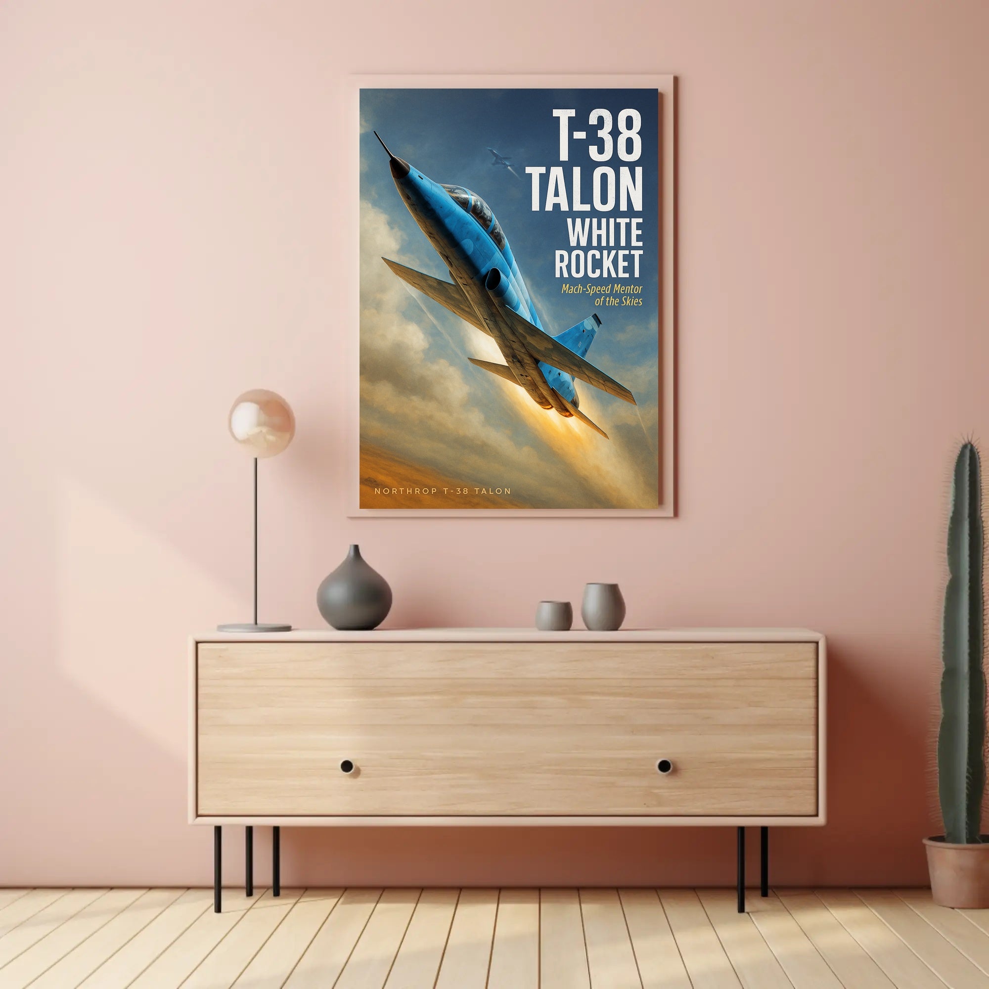 Northrop T-38 Talon White Rocket Poster PosterGoat