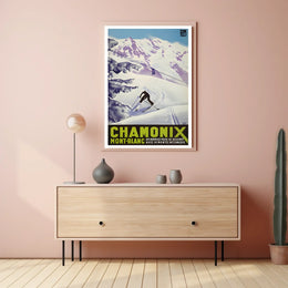 Chamonix Mont-Blanc Ski Poster