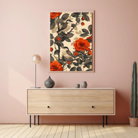 Birds and Blooms: Tranquil Nature-Inspired Animal Poster