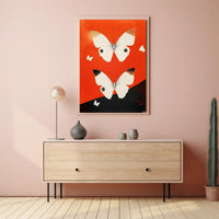 Butterflies High Contrast Poster Art Print