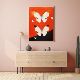 Butterflies High Contrast Poster Art Print
