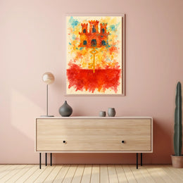 Castle And Key Symbolism Poster
